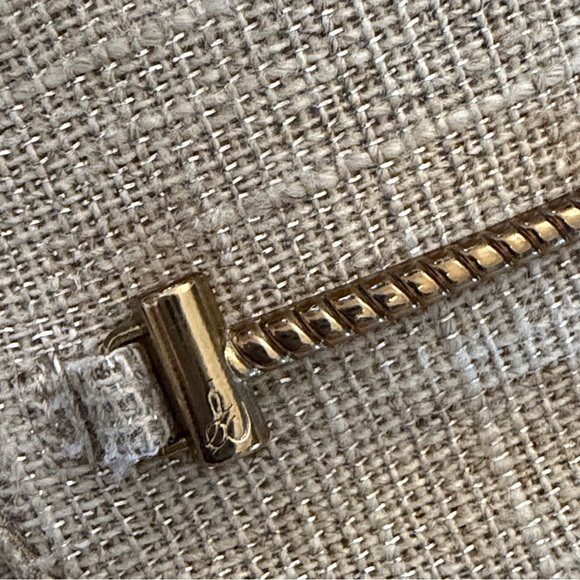 SAM EDELMAN Lior Bit Loafer Women’s Flats Size 7.5 Tan Linen Metallic - Picture 6 of 15